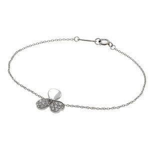 TIFFANY Paper Flower Diamond Bracelet PT950 Platinum Women's